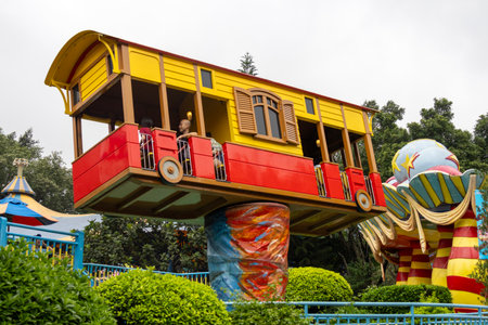 Guangzhou, China- 8 Jun 2024: View of Chimelong theme park in Guangzhou, China.