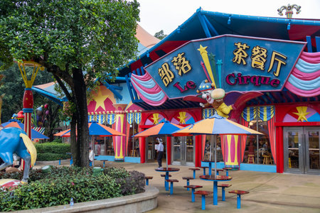 Guangzhou, China- 8 Jun 2024: View of Chimelong theme park in Guangzhou, China.のeditorial素材