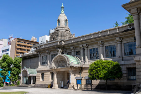 Tokyo, Japan- 11 May, 2024: Tsukiji Hongwan-ji Temple in Tokyo, Japan. It is a elegant fusion of Asian and European architectureのeditorial素材