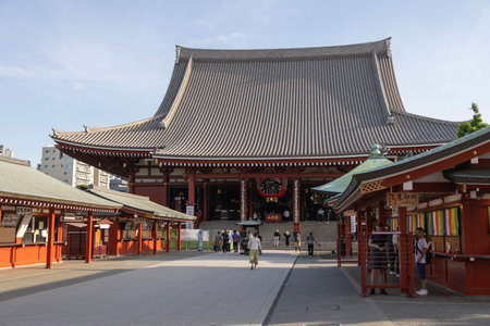 Tokyo, Japan- 11 May, 2024:  Asakusa Dera Senso-ji is the oldest Buddhist temple in Tokyo. Originally founded in 645, it forms the center of the Asakusa district.のeditorial素材