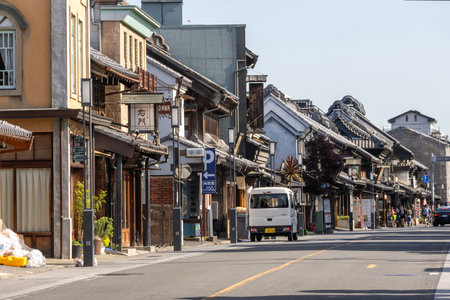 Kawagoe, Japan- 17 May, 2024: Walking street of Kawagoe in Japan. The highlight of Kawagoe is its well-preserved Koedo area, also known as Little Edoのeditorial素材