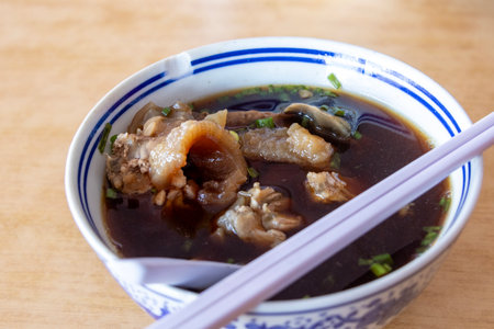 Turtle soup, also known as terrapin soup. It is a soup or stew made from the meat of turtlesの写真素材