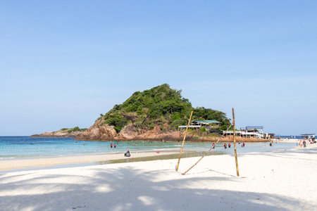 Landscape of beautiful tropical beach at Redang island, Malaysiaの写真素材
