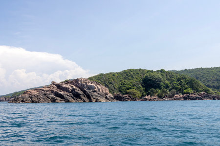 Beautiful  and unique rock formation at Long Beach of Redang Island, Malaysia.