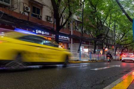 Chongqing, China- 7 Nov 2025: View of the Cunsheng old residential area in Chongqing, China. These old streets have spawned substantial communities over the generations. Chinese lifestyle.のeditorial素材