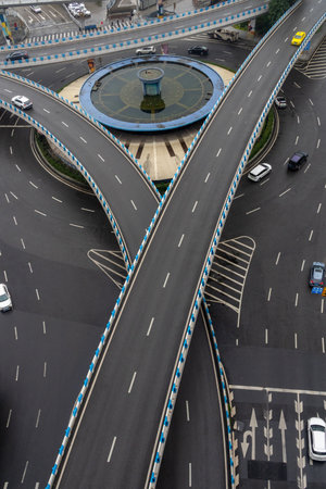 Chongqing, China- 7 Nov 2025: Chongqing Caiyuanba Bridge Overpass, China. Caiyuanba Bridge is a...