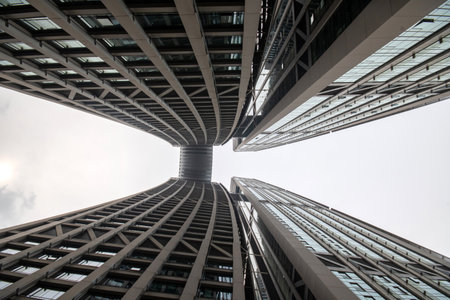 Chongqing, China- 2 Nov 2025: View of Raffles City Chongqing, China. It features eight skyscrapers, including a 300-meter-long "horizontal skyscraper" known as The Crystal,のeditorial素材