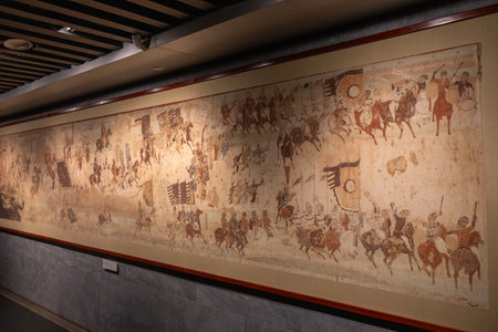 Dazu, China- 6 Nov 2025: View of Dazu Stone Carving Museum in Chongqing, China. The museum focuses on the collection, preservation, and research of the Dazu Rock Carvingsのeditorial素材