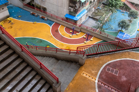View of Linhua Road Residential Complex in Chongqing, China. It is the most authentic old Chongqing...