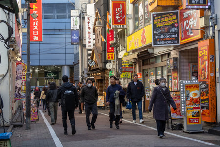 Tokyo, Japan- 16 Dec 2025: People visit to Shibuya Center-Gai, where Tokyo's energy truly comes...