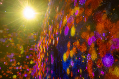 Beautiful lighting artwork with lighting. Digital art.
