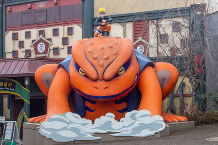 Fujiyoshida, Japan- 21 Dec 2025: Naruto Hidden Leaf Village located at Fuji-Q Highland in...