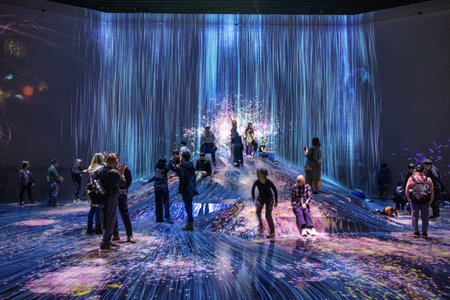 Tokyo, Japan- 22 Dec 2025: Teamlab Borderless Digital Art Museum at Tokyo, Japan. teamLab Borderless...