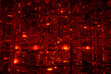 Tokyo, Japan- 22 Dec 2025: Microcosmoses (spheres of light) at teamLab Borderless in Tokyo. teamLab Borderless is a world of artworks without boundaries, a museum without a mapのeditorial素材