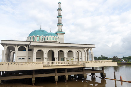 Kuching, Malaysia- 28Jan 2026: India Mosque Kuching in Kuching, Malaysia. The Sarawak Floating...