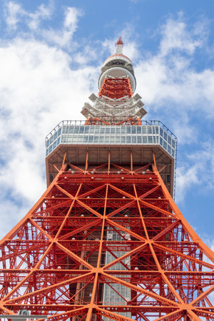 Tokyo, Japan- 22 Dec 2025: Iconic landmark Tokyo Tower in Japan. This orange-red radio tower defined...