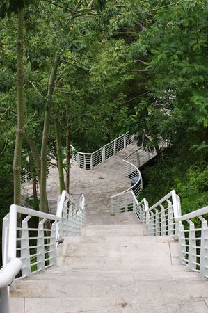 staircases in parkの写真素材
