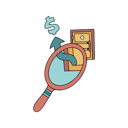 Energy audit doodles  with pictures of home energy efficiency inspection, for specialized services sites, promomaterials and brochures.のイラスト素材