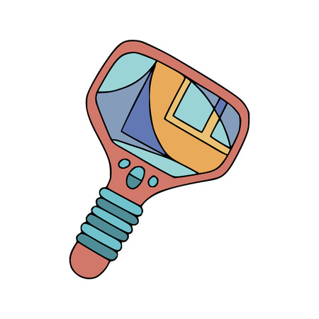 Energy audit doodles fwith a picture of a thermal imaging camera with a house corner image. Fine for energy audit services sites, promomaterials, articles and brochures.のイラスト素材