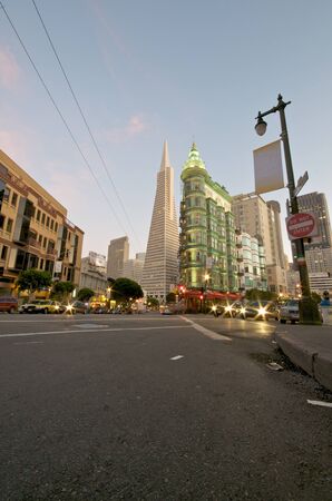 Transamerica Pyramid in Downtown San Francisco.のeditorial素材