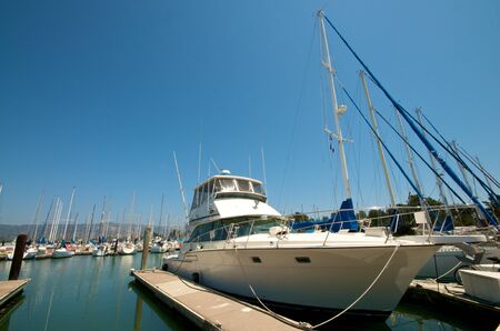 Sailboats at the Berkeley Marina Harbor Waterfront in the heart of the East Bay.