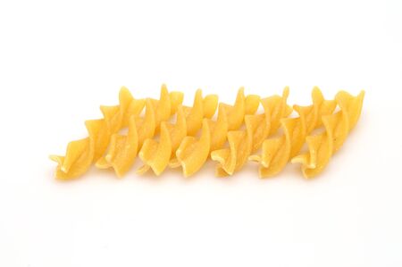 raw Italian rotini or corkscrew pastaの写真素材