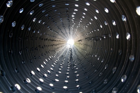 A black tunnel of lightの写真素材