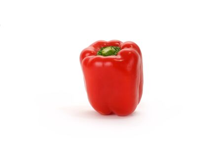 Isolated Red bell pepper in white backgroundの写真素材