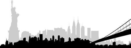 Vector part of the New York skyline のイラスト素材
