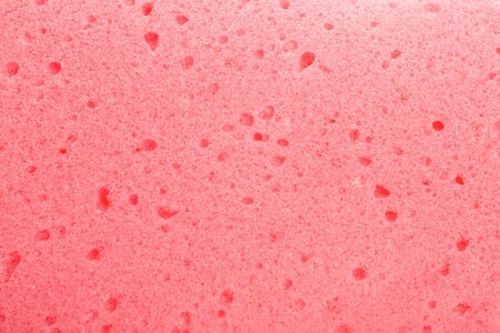 Red pink sponge or cleaning texture close upの写真素材