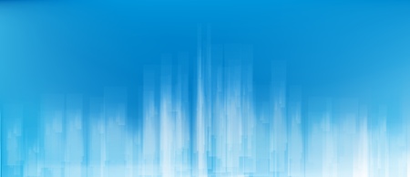 Abstract blue city high rise skyline vector のイラスト素材