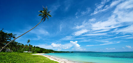 Beach Landscape in Boracay Island in the Philippines.