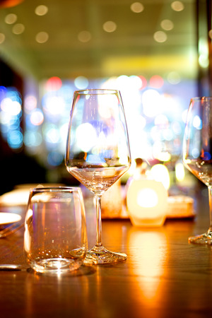 Dinner table set up conceptの写真素材