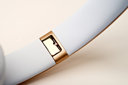 Music wireless headphone industrial design detail shapesの写真素材