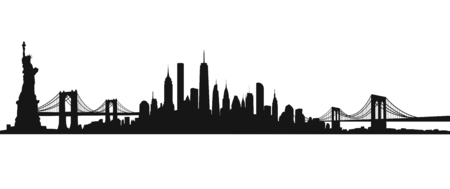 Vector of the New York skyline.のイラスト素材