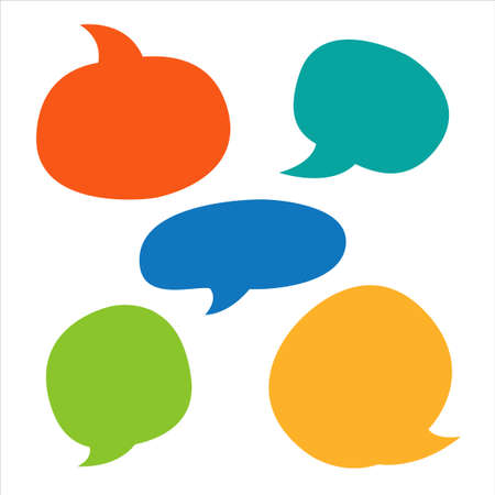 An empty window for dialogue, discussion, and thoughts. Text boxのイラスト素材