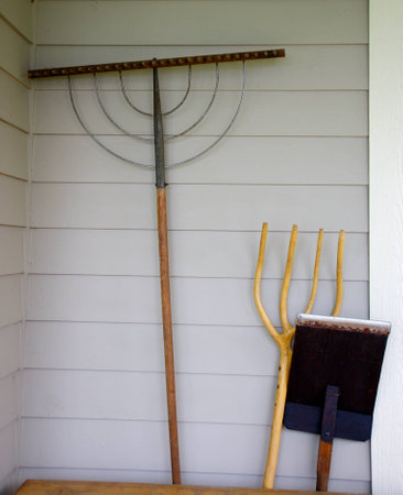 Old agricultural tools in Vermontの写真素材