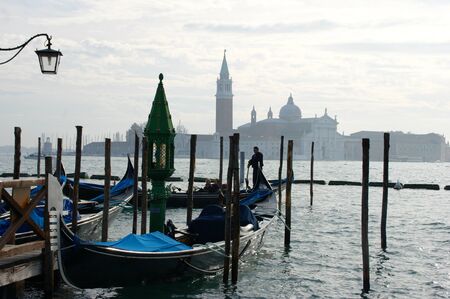 Gondolas in Veniceのeditorial素材