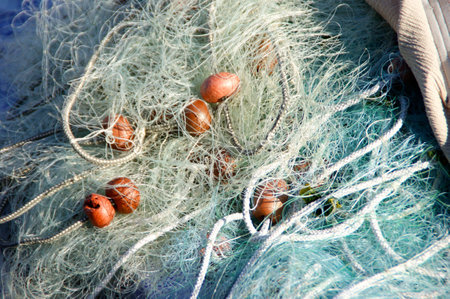 Burano, Venice Fishing Netの写真素材