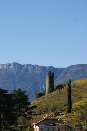 Tower in Bolzano, Italyの写真素材