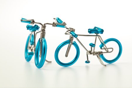 hand made wired bicycleの写真素材