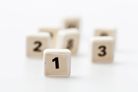 number 1 in front of the other numberの写真素材