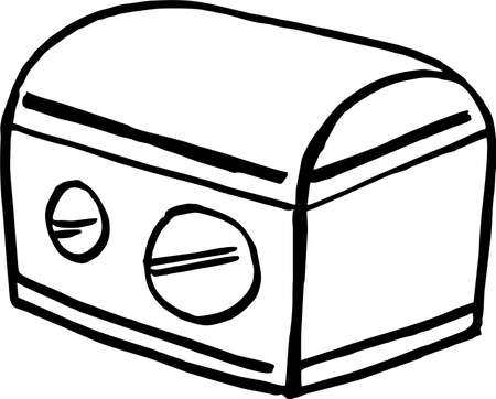 hand draw pencil sharpener, sketch, black and white illustration, line art. For school pattern, cover and other school designのイラスト素材