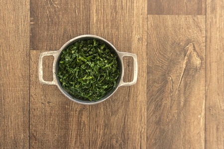 Cabbage accompanies the feijoada, Brazilian typical dishの写真素材