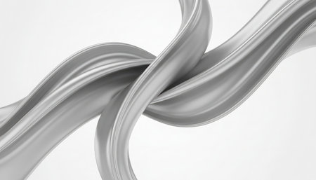 Abstract white background with smooth lines. 3d rendering, 3d illustration.の素材