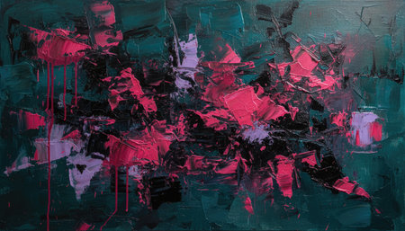 abstract background painting with blue, pink and black colors. High quality photoの素材