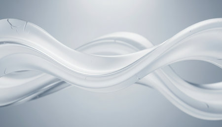 3d rendering of abstract white background with smooth wavy surface.の素材