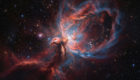 Nebula and galaxies in space. Elements of this image furnished by NASA.の素材