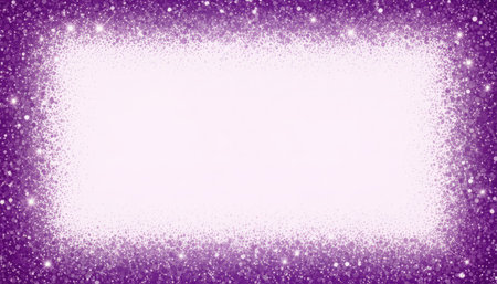 Purple abstract background with white frame and sparkles. Vector illustration.の素材