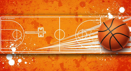 Abstract basketball background with space for your text. Vector illustration. Eps 10.の素材